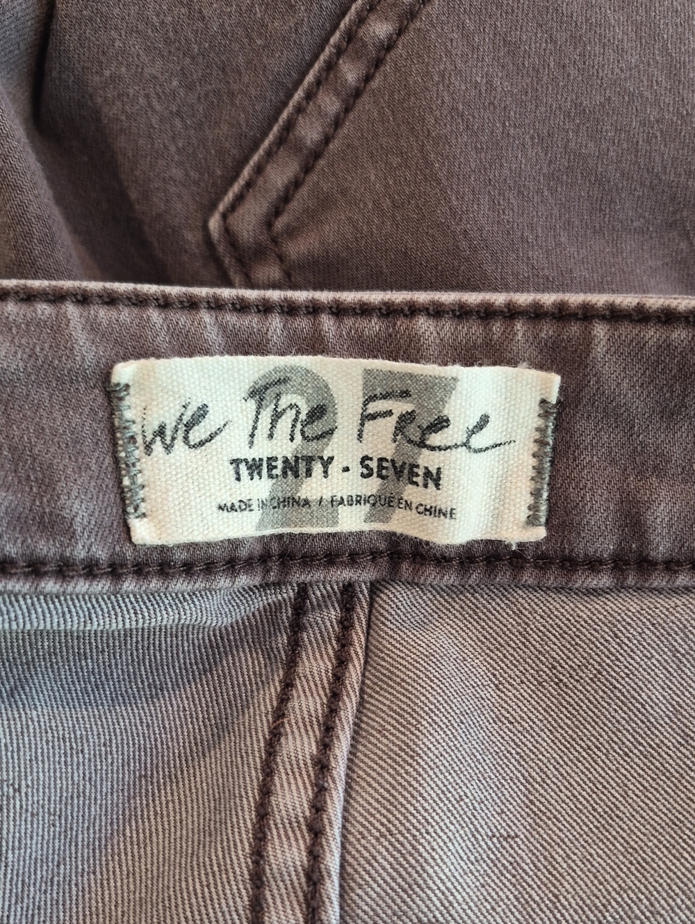 We the Free Grayish Purple High Rise Bell Bottom Flared Jeans, Size 27 - Picture 9 of 13